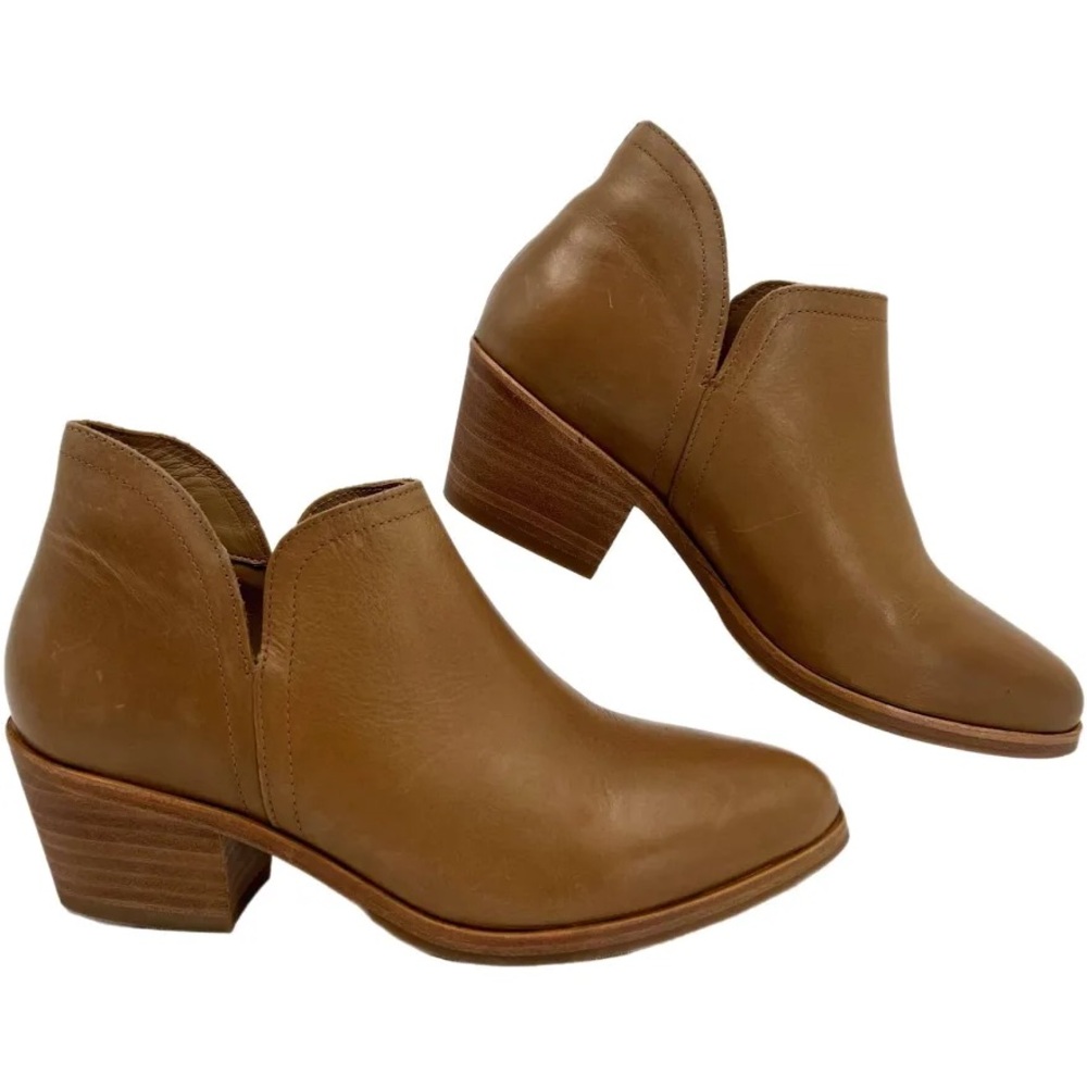 Nisolo Tan Leather Almond Toe Ankle Boots size 7.5